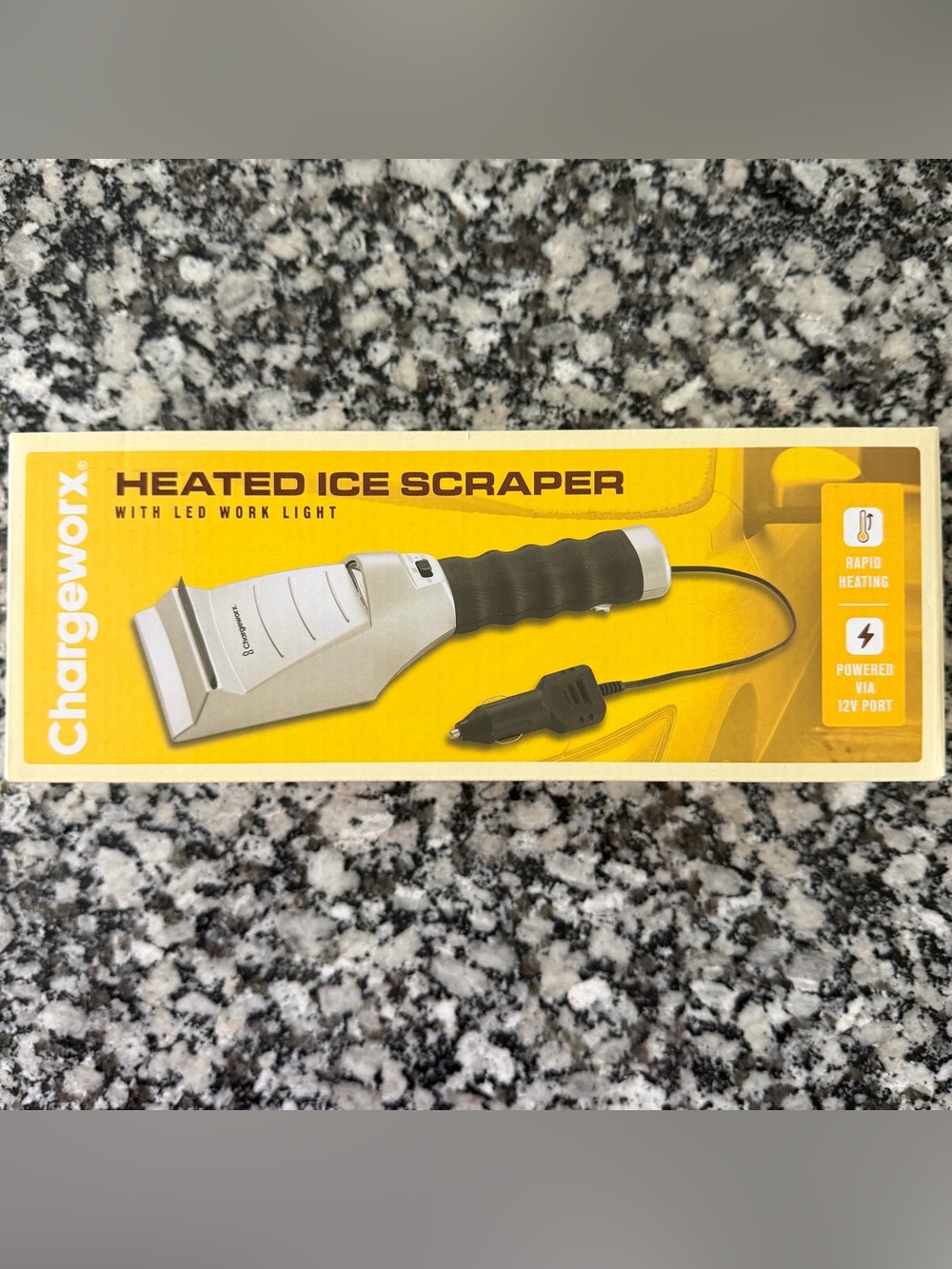 NEW! | Chargeworx Heated Ice Scraper with LED Light | SEALED | NWT | NIB